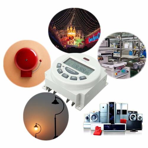 Excellway L701 Interruttore Timer Programmabile Digitale LCD 12V/110V/220V Relè Temporizzato 2
