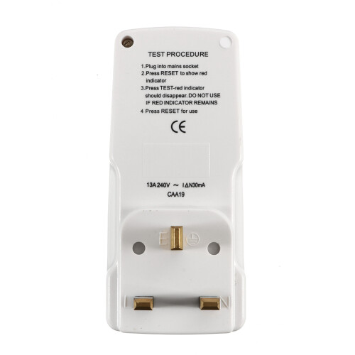 220V 13A RCD Safety Adapter Plug Power Circuit Breaker Socket Test Reset Switch 2