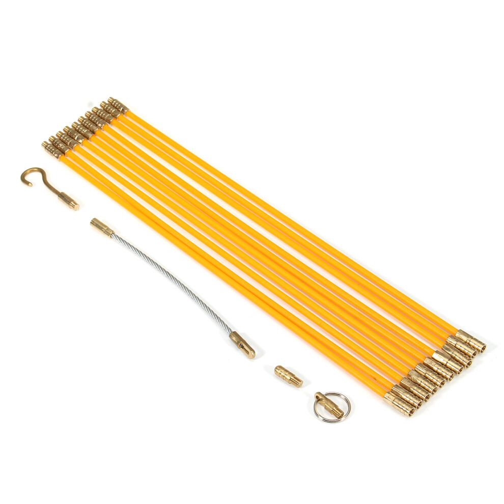 10Pcs Fiberglass Cable Puller Running Wire Cable Coaxial Electrical Pull Rods Fish Tape Kit 6900618188913