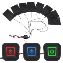 8 In 1 Elektrische USB Kledingverwarmingskussens Verstelbare Temperatuur Thermische Kleding Jas
