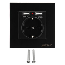 Excellway 5V Max 2.1A Dual USB Poort Wandlader Adapter EU Plug Stopcontact Voeding