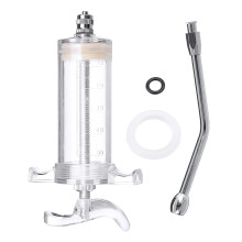 50Cc Iniettore Riutilizzabile per Bestiame Pecore Capre Bovini Drencher Regola Dose Siringa