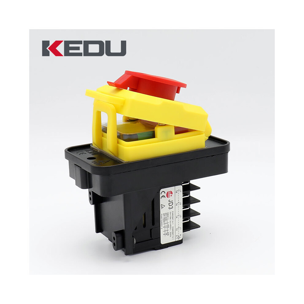 Kedu Jd3 230/400V 16/12A 10 Pin Waterproof Electromagnetic Push Button Switch 6036130502385