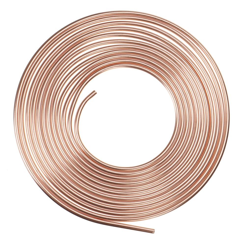 25Ft Brake Pipe Copper Nickel Line 3/8'' Stainless Steel Transmission Brake Line Fuel Tubing Gold 6901962508341