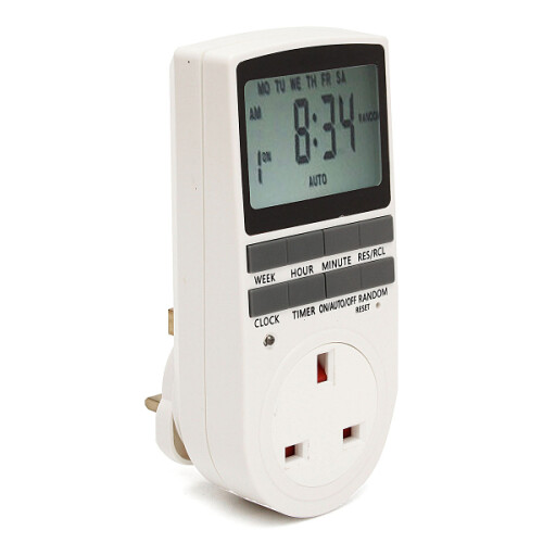 12/24 Ore 230V LCD Timer Elettronico Programmabile da Incastro Regolabile UK 1