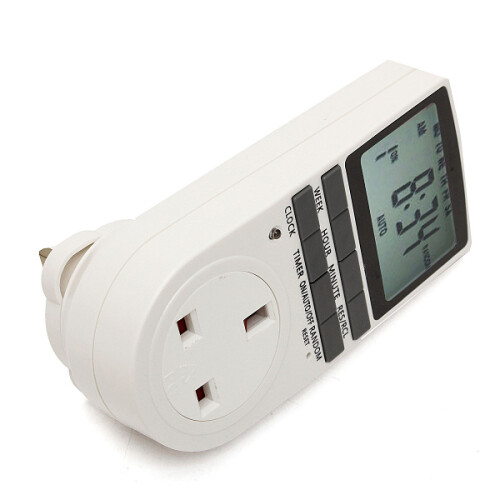 12/24 Ore 230V LCD Timer Elettronico Programmabile da Incastro Regolabile UK 2