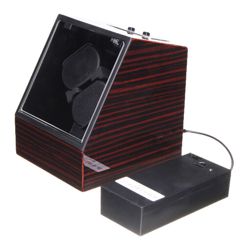 Automatic Watch Winder Display Box Auto Silent Motor 2 Watches Wind Storage Case EU Plug 1