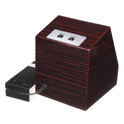 Automatic Watch Winder Display Box Auto Silent Motor 2 Watches Wind Storage Case EU Plug 2
