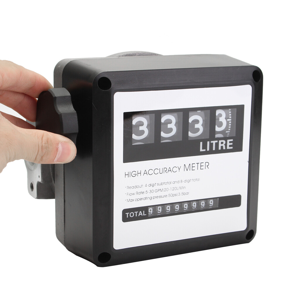 4 Digital Diesel Fuel Oil Flow Meter Counter Diesel Gasoline Petrol Oil Flow Meter Counter Gauge 300743168631