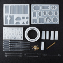 68Pezzi DIY Stampo in Resina Geometrica Stampo in Silicone per Creazioni Artigianali Kit di Stampi per Gioielli