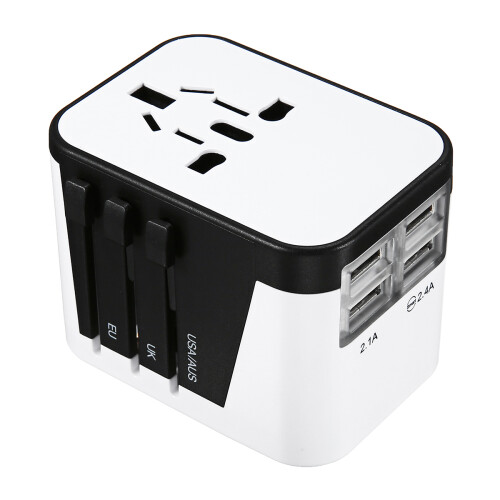 AUGIENB Global Universal Conversion Plug Socket 4 USB Travel Adapter 2