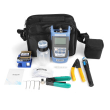 13 Pezzi Kit di taglio fibra ottica FTTH misuratore di potenza penna di test luce rossa taglierina per cavi.