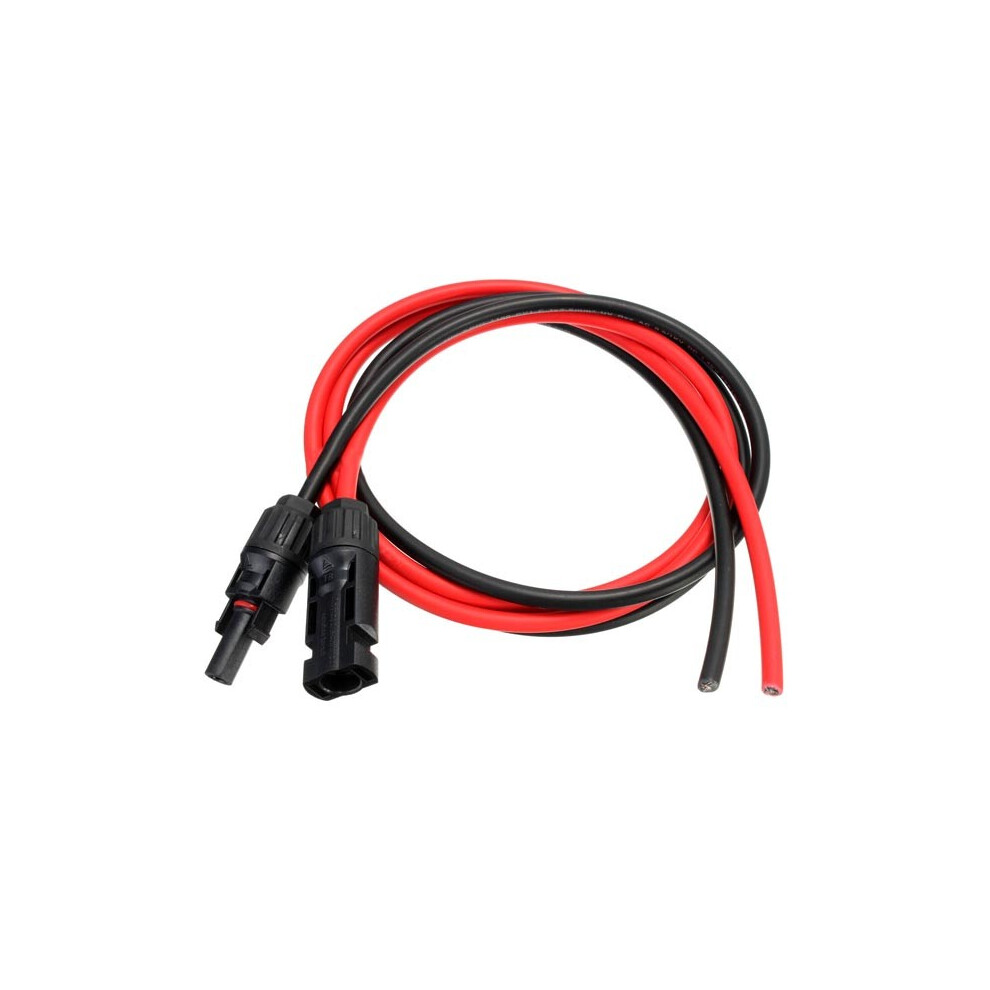 3.5 Ft Black Mc4 10Awg Mc4 Solar Stripping Cable Connector Male Female Plug 808948079047