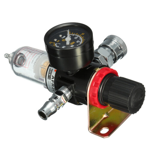 1/4 inch Luchtcompressor Regulator Drukmeter Vochtfilter Apparaat 1