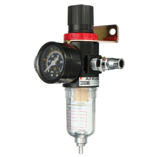 1/4 inch Luchtcompressor Regulator Drukmeter Vochtfilter Apparaat 2