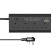 ELE YA - 40WS - 4BK5U 4 - uitgangs UK stopcontacten stroomstripadapter met 4 USB - oplaadpoorten