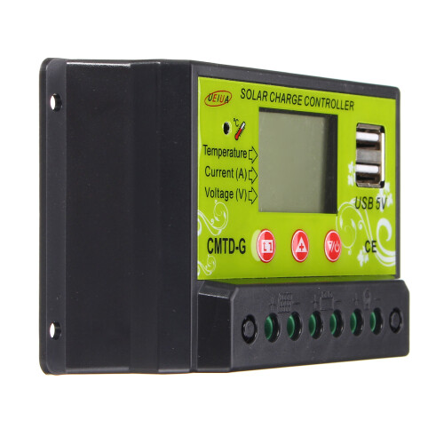 20A Zonnepaneel Oplaad PWM Controller Regulator LCD 12V 24V 2