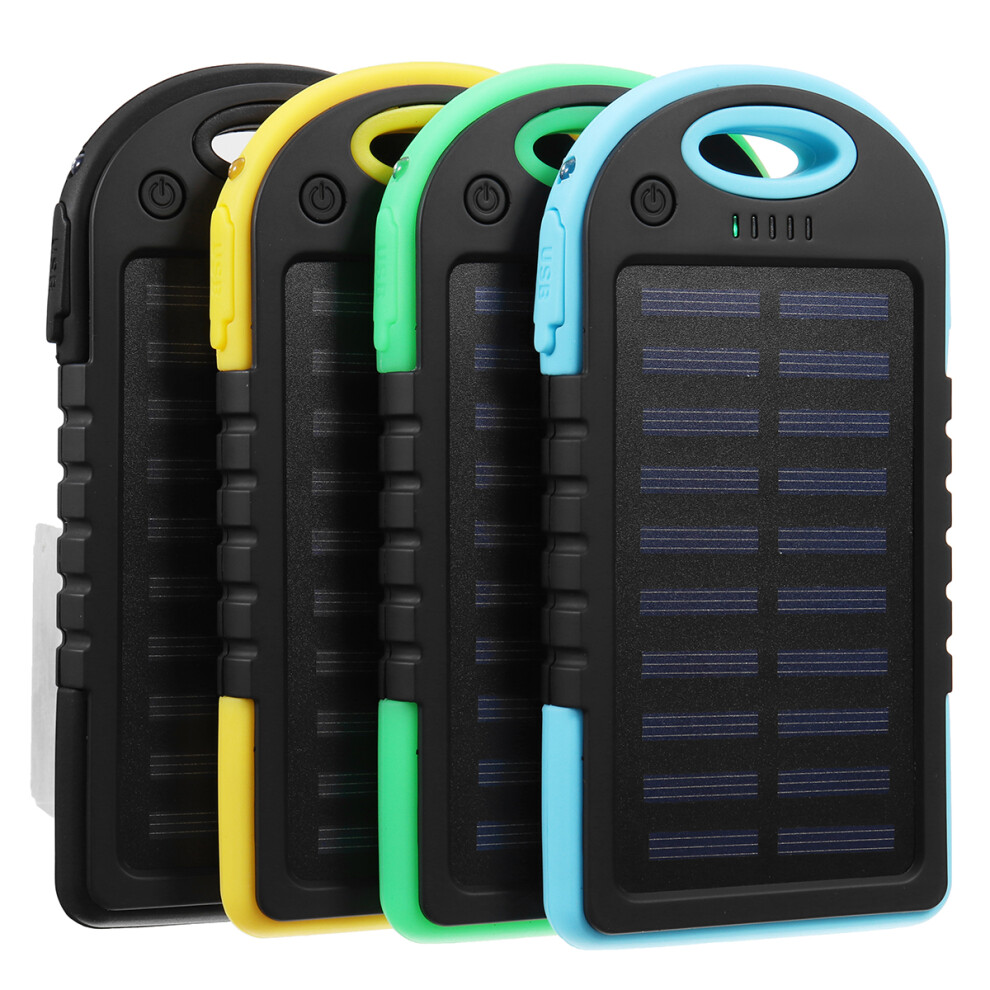Excellway Portable 10000mAh Solar Powered System Charger USB Battery Charger Case for Camping Outdoor