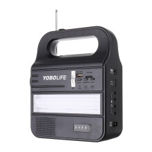 Kit generatore di pannello solare 9V 3W con sistema di stoccaggio energetico radio FM MP3 portable e caricatore USB