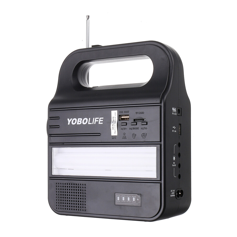 9V 3W Solar Panel Generator Kit Power Storage Portable Mp3 Fm Radio Usb Charger System 791177604725