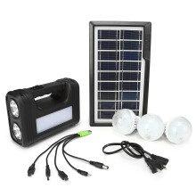 AC 110V-240V Generatore di energia da pannello solare Lampada LED Caricatore USB Kit per sistema domestico e all'aperto