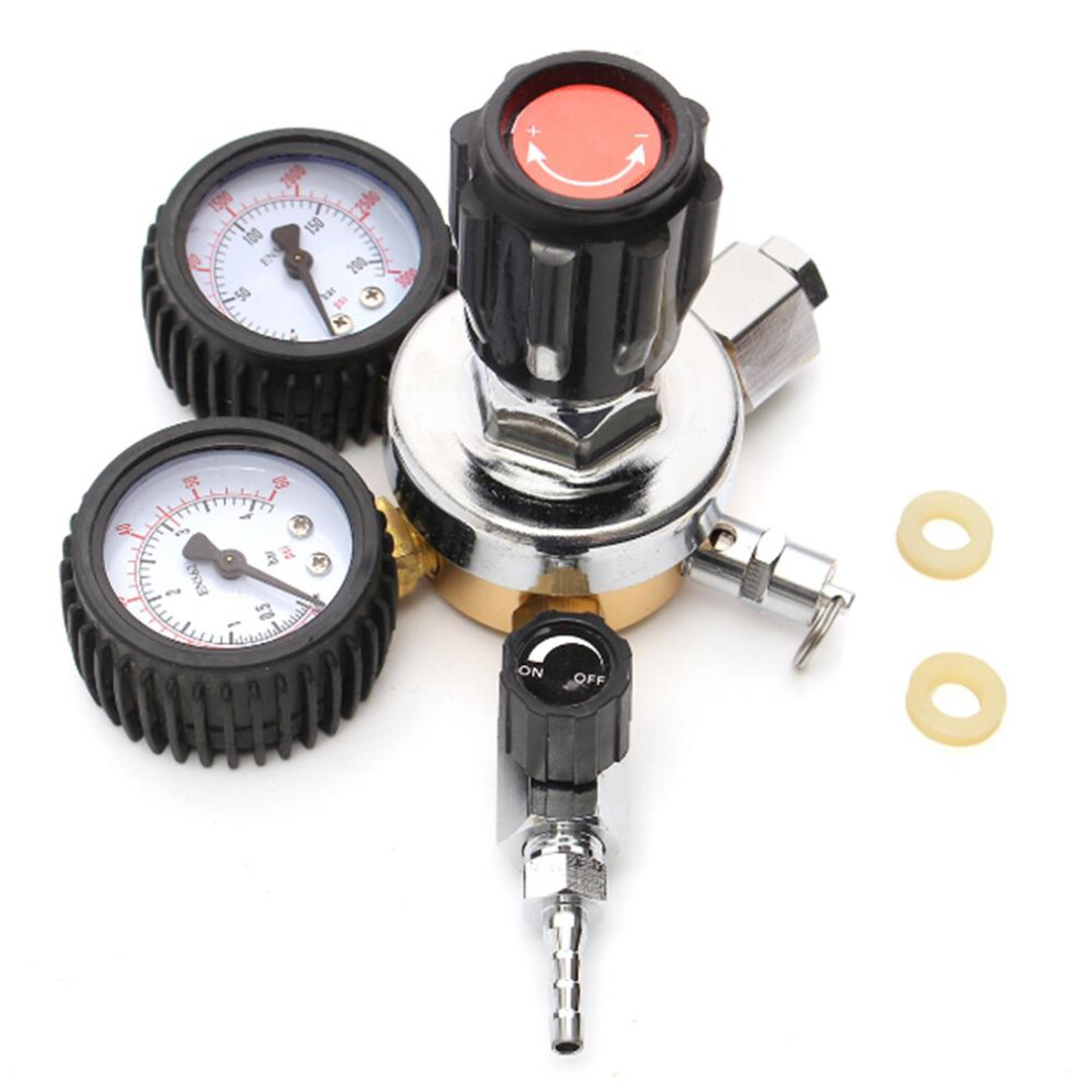 Co2 Regulators Pressure Reducer For Beverage Beer W21.8 Double Gauge Regulator Blue 6900619726510