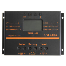 80A 12V/24V Auto LCD Zonnebatterij Regulator Laad Ontlaad Controller