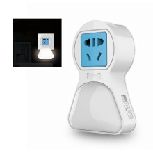 Multifunctionele USB Wandcontactdoos LED Contactdoos Nachtlampje Insteek Wand Warm Witte Lichtregeling Aan/Uit Stekkerdoos Power Strip EU/VS