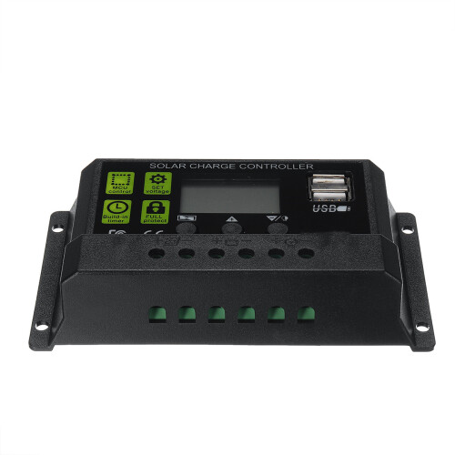 PWM 20A 12V/24V Auto Zonnepaneel Zonnechargecontroller Acculader Adapter LCD USB 1