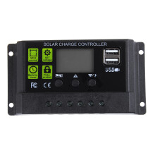 PWM 10A 12V/24V Auto Zonnepaneel Zonnechargecontroller Acculader Adapter LCD USB