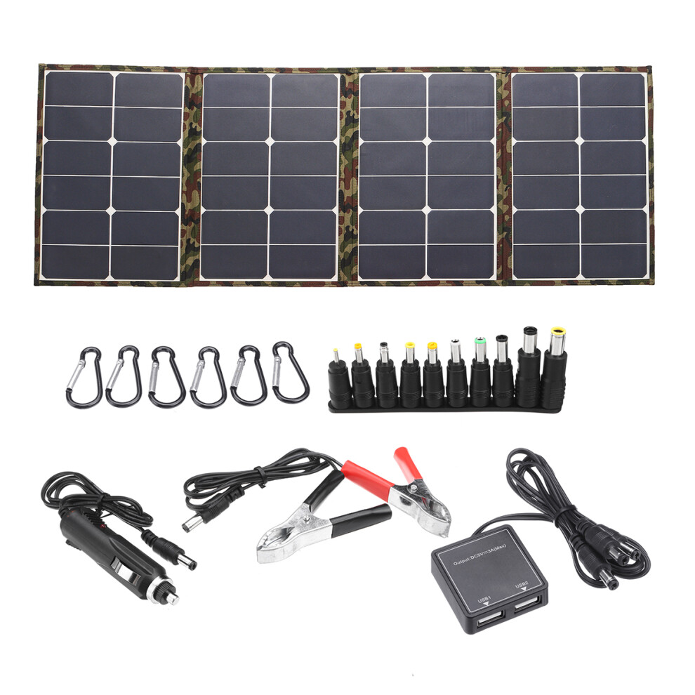 120W 18V Dual Usb Sunpower Foldable Solar Panel Battery Charger Kits For Laptop Phone Rv Boat Camping 3796736830246