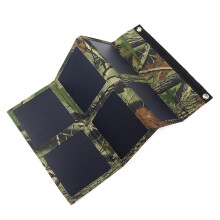 25W 5V Pannello Solare Pieghevole Caricatore Power Bank Solare Doppia USB Zaino Camouflage per Campeggio Escursionismo per Huawei iPhone Samsung