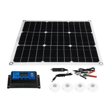 60W 18V charger Solare a Doppia USB Pannello Solare Monocristallino con Controllore Solare da 40A per Auto Moto Barca a Motore