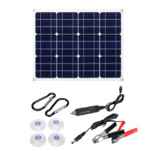 80W 18V Mono Zonnepaneel Dual 12V/5V DC USB Monokristallijn Zonneoplader Voor Auto RV Boot Acculader Waterdicht