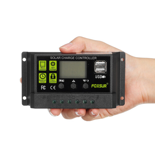 10/20/30A 12V/24V Zonnecontroller Auto - Aanpassend LCD Display PWM Zonne - oplaadcontroller Zonnepaneel Oplaadcontroller 2