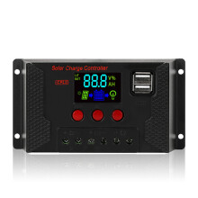 PWM 10A/20A/30A 12/24V Auto Adapt LCD Zonne - energie Laadregelaar Fotovoltaïsche Zonnepaneel Regelaar Accu Regulator Aanpasbare Parameter