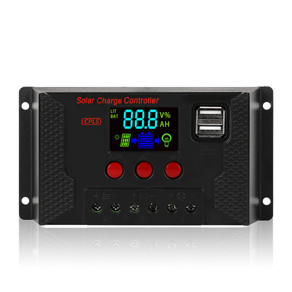 Pwm 10A/20A/30A 12/24V Auto Adapt Lcd Solar Charge Controller Photovoltaic Solar Panel Controller Battery Regulator Adjustable Parameter 6900063737742