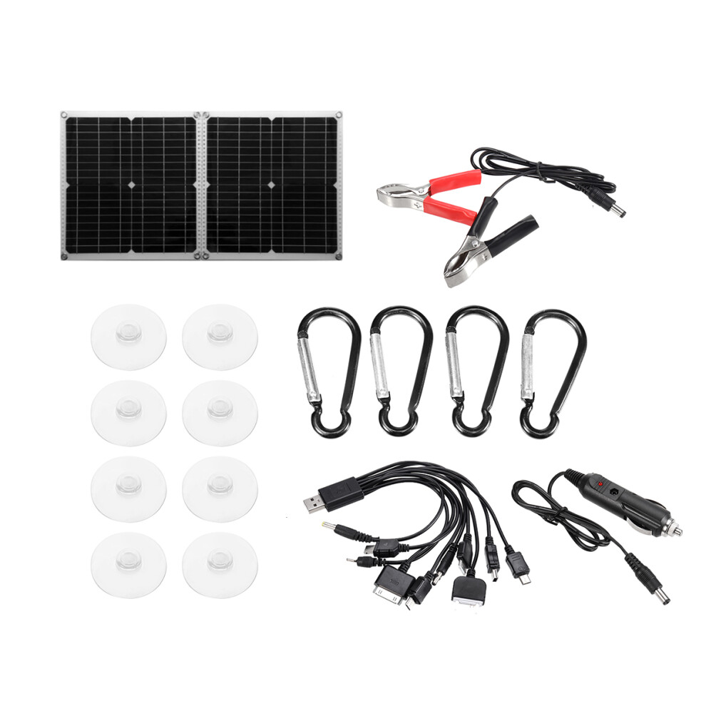 18V Mono Solar Panel Single Usb 12V/5V Dc Monocrystalline Flexible Solar Charger For 60W System Car Rv Boat Battery Charger 622872632372