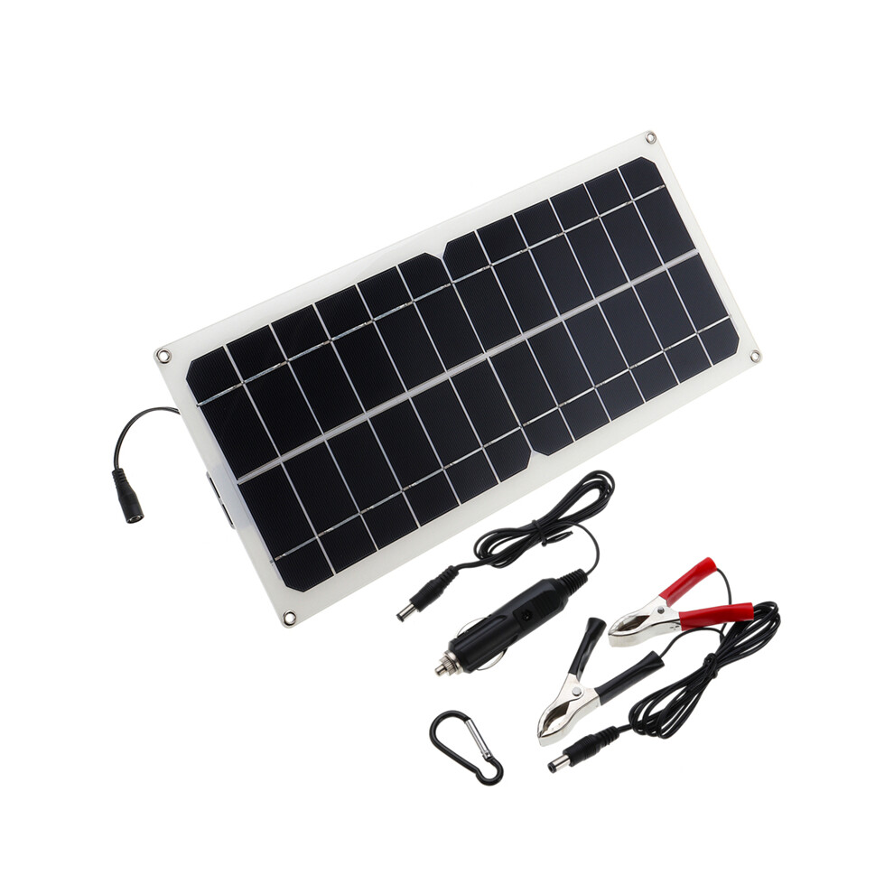 Monocrystalline Silicon Cell Solar Panel Double Usb Interface 10W 12V/5V Dc Crocodile Solar Panel 6901618829301