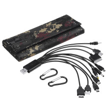 Waterdichte 30W 6V Zonnepaneel Bank Vouwbare Zonne - energiebank Oplader Power USB - poort met 10in1 USB - kabel