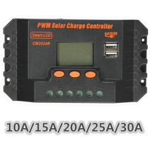 LCD 10/15/20/25/30A 12V/24V PWM Zonnepaneel Regulator Laadcontroller