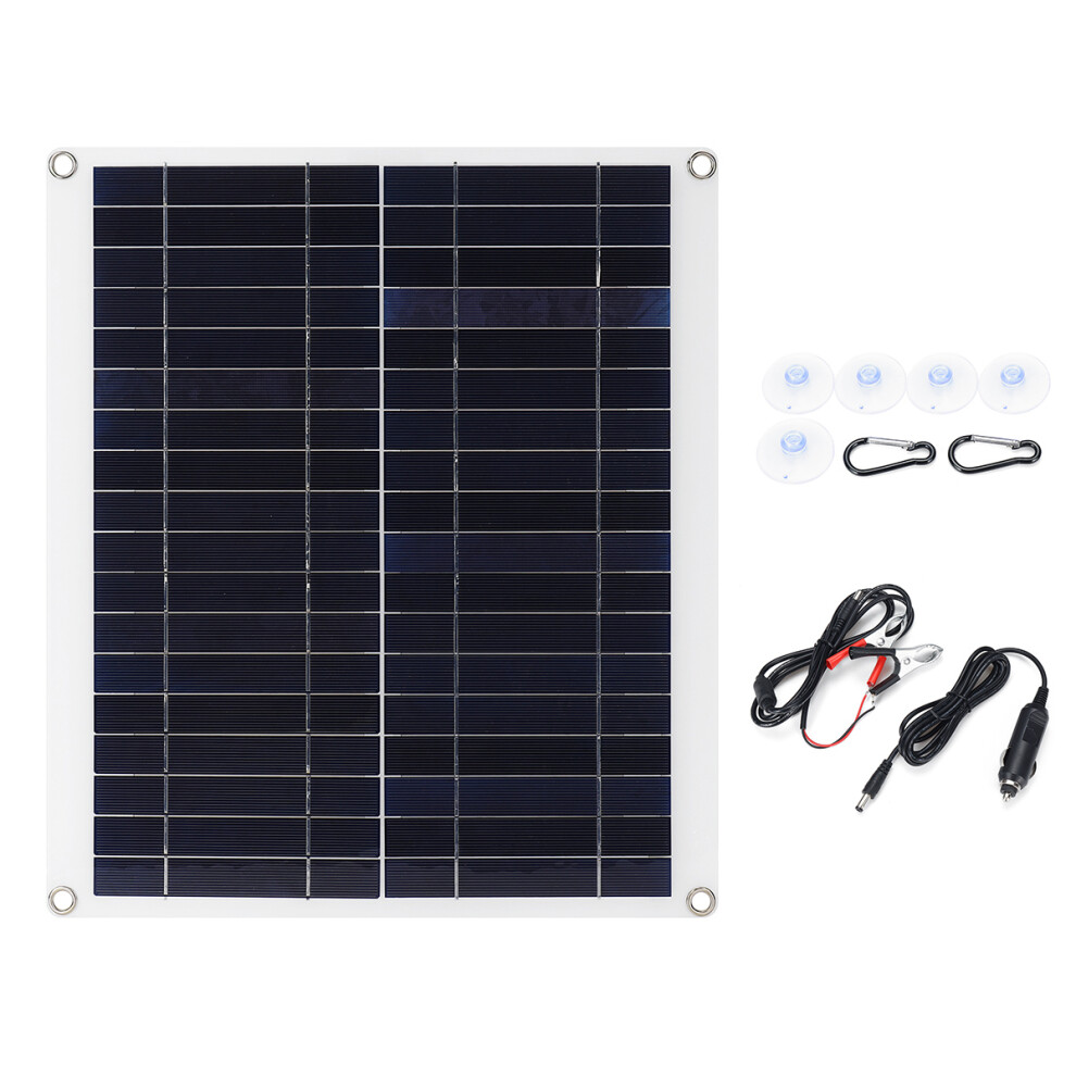 20W 18V Mono Solar Panel Dual 12V/5V Dc Usb Monocrystaline Flexible Solar Charger Ip65 Battery Charger For Car Rv Boat 6901250958247