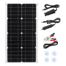 30W 5.5V Monokristallijn Zonnepaneel Kit USB Waterdichte Flexibele Zonneoplader Controller Voor RV Auto Boot