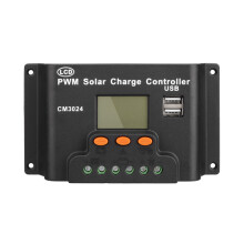 LCD 30A PWM Zonnepaneel Regulator Laadcontroller 12V/24V 360W/720W
