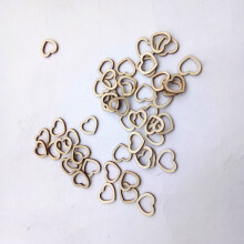 50 Pezzi di decorazioni in wood a forma di cuore vuoto incise al laser rustiche confetti per matrimoni fai-da-te decorazioni vintage per tavol