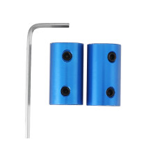 2 stuks 5mm - 8mm luchtblauwe aluminiumlegering askoppeling stappenmotor & schroefkoppeling connector