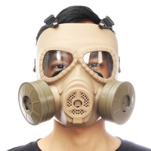 Maschera Facciale a Gas Traspirante con Doppio Filtro Ventola Edizione CS Protezione contro Polvere e Sudore