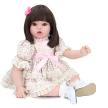 NPK Bambola Neonata Reborn in Silicone Morbido da 20 Pollici 51cm Fatto a Mano Bambola Realistica di Ragazza Neonata