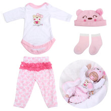 Set di vestiti pink per bambola reborn da 22 pollici