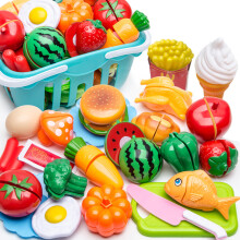 17/24/25/61 Stk. Kinder Rollenspielspielzeug Küche Obst Kuchen Lebensmittel Kind Schneide Gemüse Spieler Set
